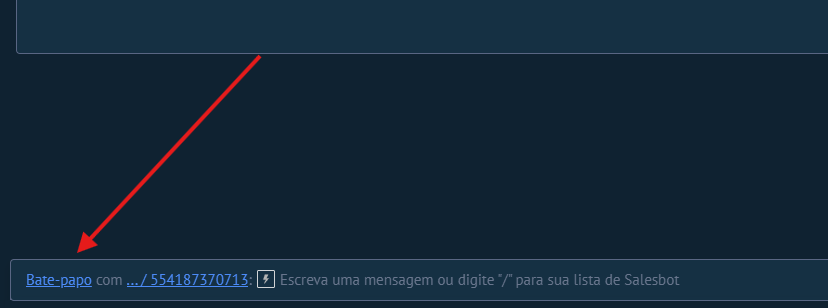 Barra inferior do card com Bate-papo
