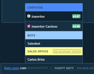 Escolher como falar com o lead
