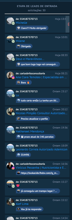 Etapa de Leads de Entrada